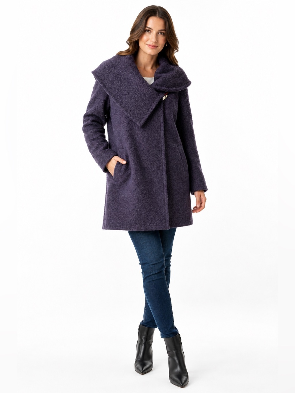 Windsmoor ($450) Bouclé Wool-Blend Coat - PTP 26